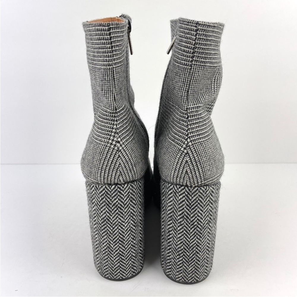 CLERGERIE Belent Wedge Boot Glen Plaid Black White ❤️ houndstooth - Picture 7 of 12